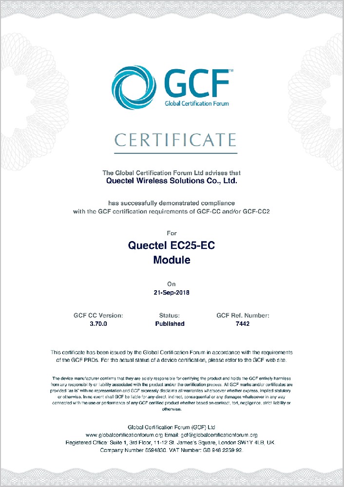 GCF证书