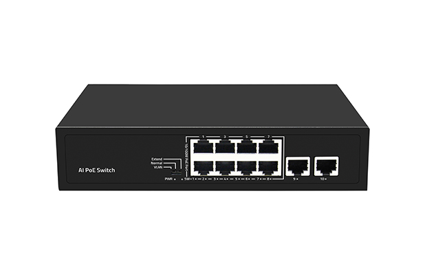 WOBICOM 10 Port 10/100M AI PoE Switch