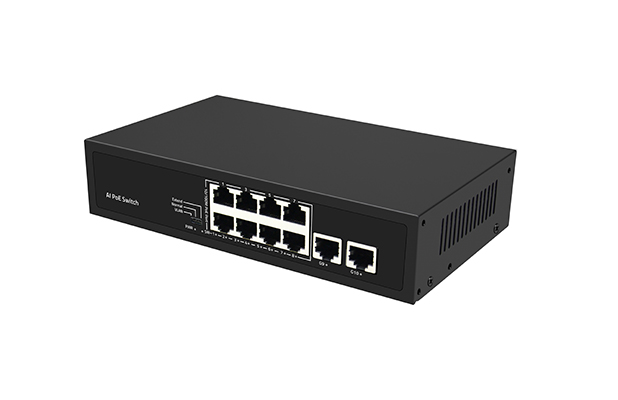 WOBICOM 10 Port 1000M Uplink AI PoE Switch